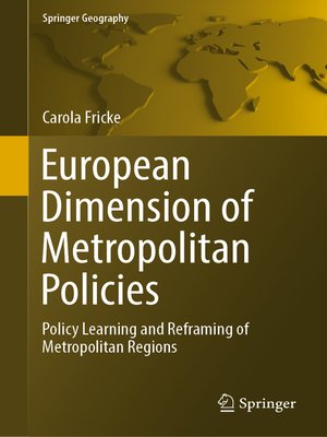cover image of European Dimension of Metropolitan Policies